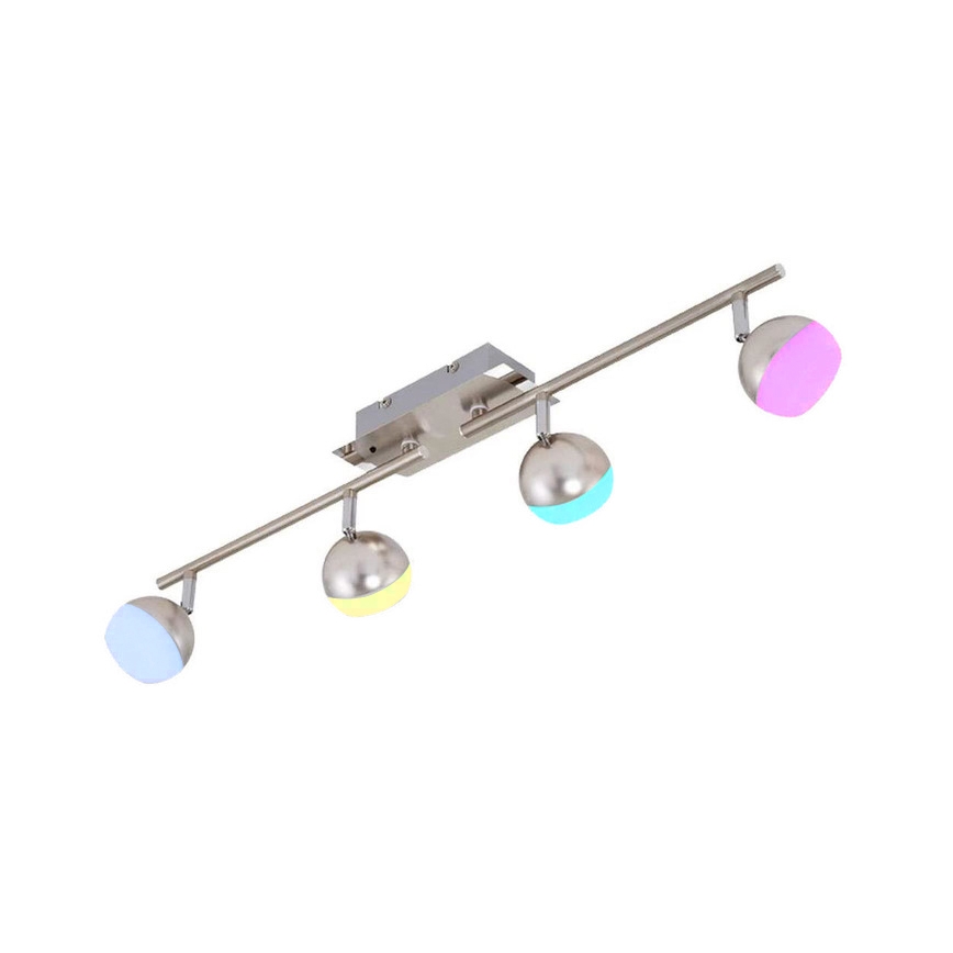 Briloner 2040-042 - LED RGB Точковий світильник з регулюванням яскравості BAFFLE 4xLED/3,3W/230V + пульт дистанційного керування