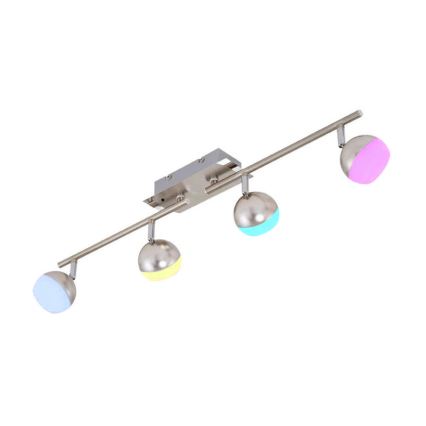 Briloner 2040-042 - Светодиодный точечный RGB-светильник с регулированием яркости BAFFLE 4xLED/3,3W/230V + дистанционное управление