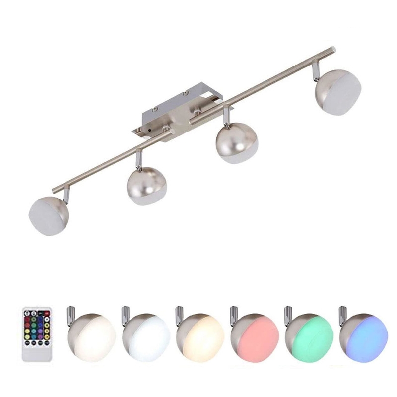 Briloner 2040-042 - Светодиодный точечный RGB-светильник с регулированием яркости BAFFLE 4xLED/3,3W/230V + дистанционное управление