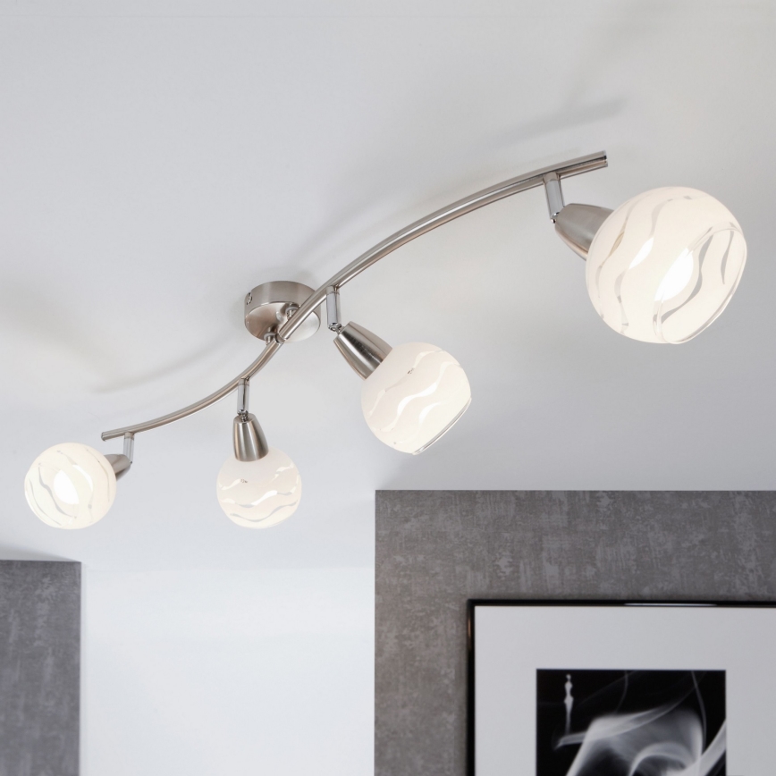 Briloner 2046-042 - Точковий світильник VIOLA 4xE14/40W/230V