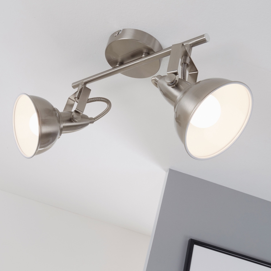 Briloner 2049-022 - Точковий світильник SOFT 2xE14/40W/230V матовий хром