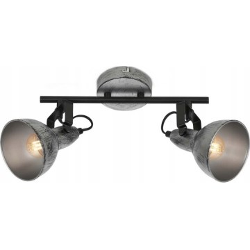 Briloner 2049-024 - Точковий світильник RETRO 2xE14/40W/230V сірий