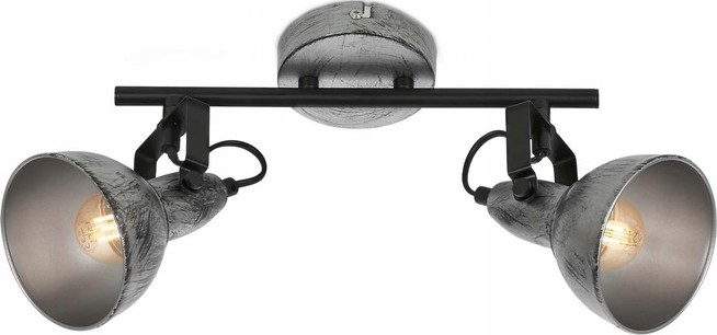 Briloner 2049-024 - Точковий світильник RETRO 2xE14/40W/230V сірий