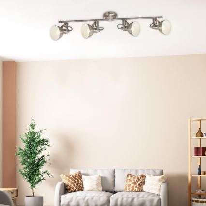 Briloner 2049-042 - Точечный светильник 4xE14/40W/230V, серебристый