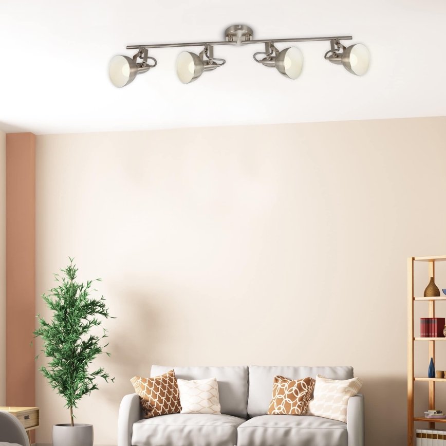 Брилонер 2049-042 - точковий світильник 4xE14/40W/230V сріблястий