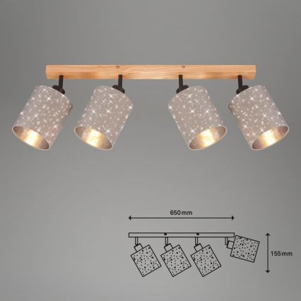 Briloner 2078-041 - Точечный светильник SPOTLIGHT 4xE27/25W/230V бежевый