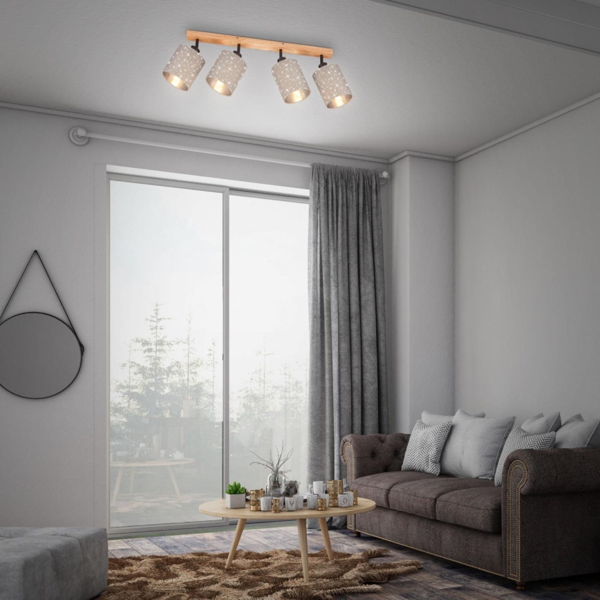 Briloner 2078-041 - Точковий світильник SPOTLIGHT 4xE27/25W/230V бежевий