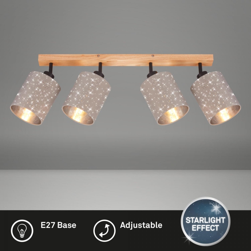 Briloner 2078-041 - Точковий світильник SPOTLIGHT 4xE27/25W/230V бежевий