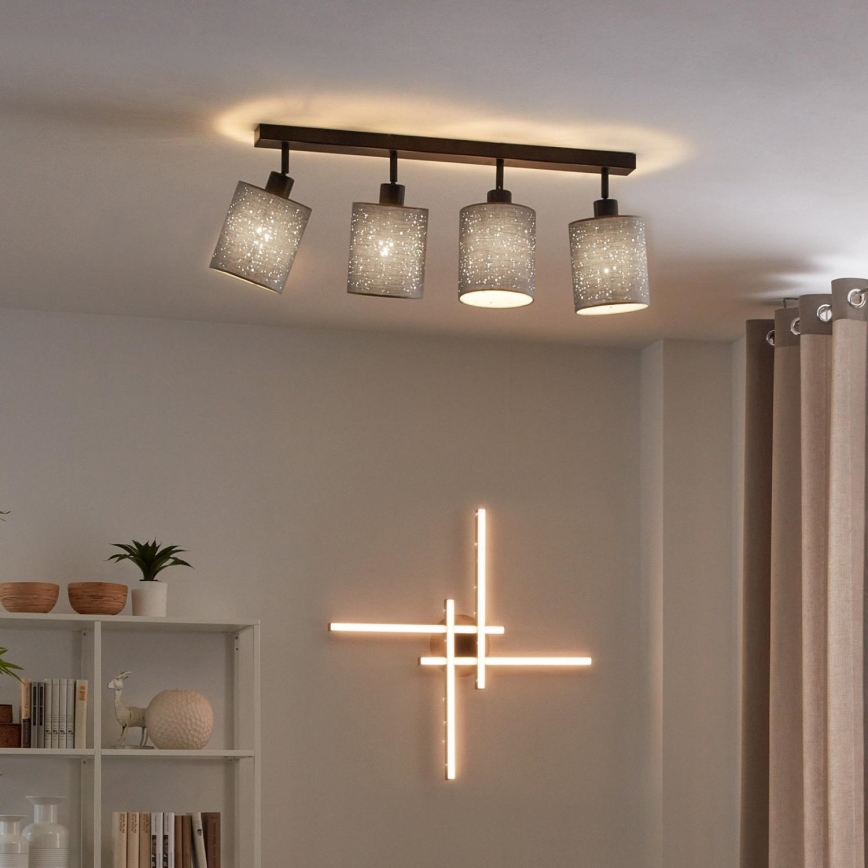 Briloner 2078-044 - Точковий світильник SPOTLIGHT 4xE27/25W/230V сірий/чорний