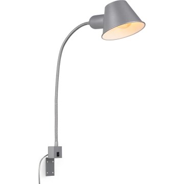 Briloner 2079-014 - Настінна гнучка лампа 1xE27/10W/230V срібний