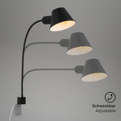 Briloner 2079-015 - Настінна гнучка лампа 1xE27/10W/230V чорний