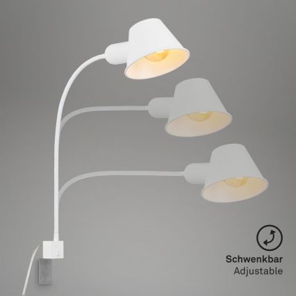 Briloner 2079-016 - Настінна гнучка лампа 1xE27/10W/230V білий