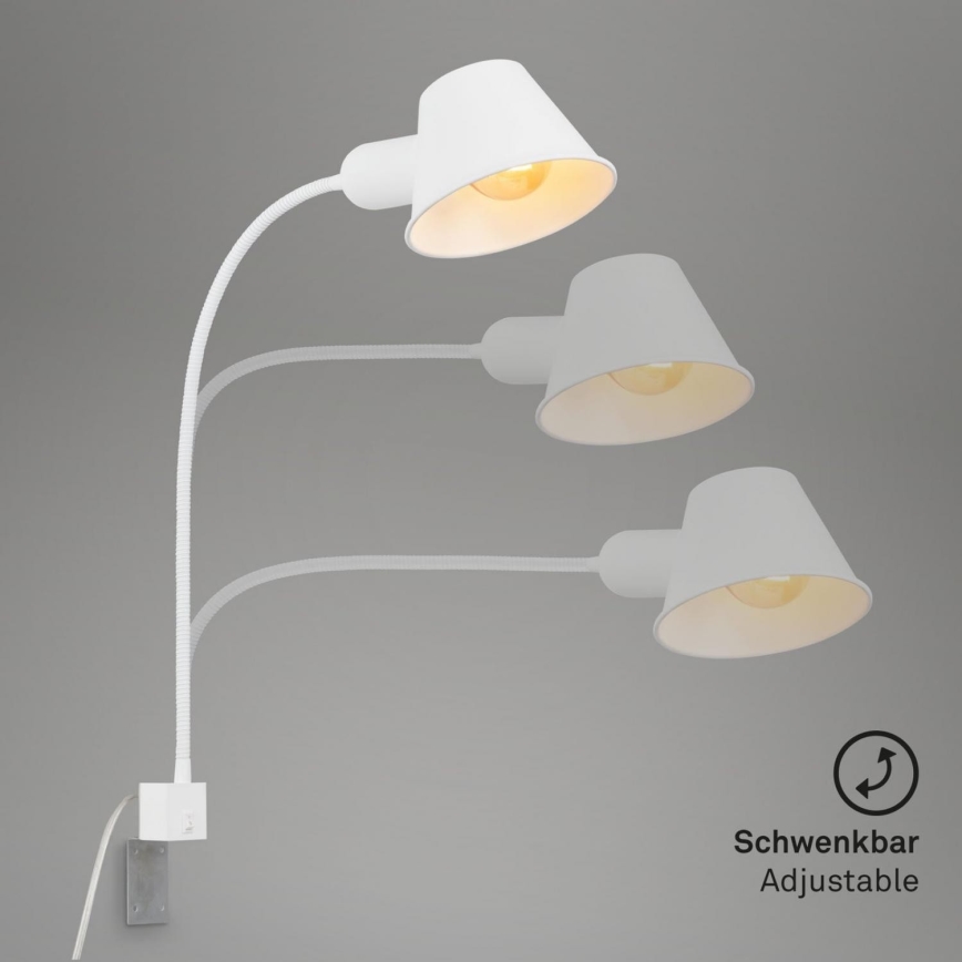 Briloner 2079-016 - Настінна гнучка лампа 1xE27/10W/230V білий