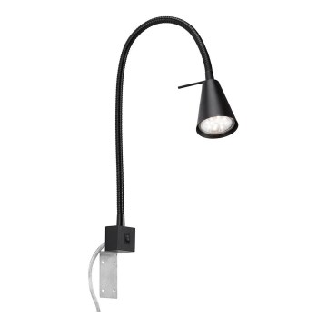 Briloner 2080-015 - LED гнучкий настінний світильник COMFORT LIGHT 1xGU10/5W/230V чорний