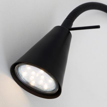 Briloner 2080-015 - LED гибкий настенный светильник COMFORT LIGHT 1xGU10/5W/230V черный