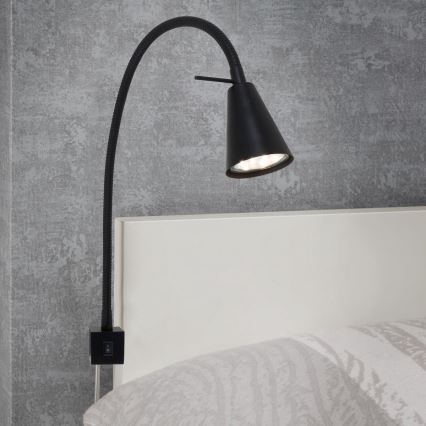 Briloner 2080-015 - LED гнучкий настінний світильник COMFORT LIGHT 1xGU10/5W/230V чорний