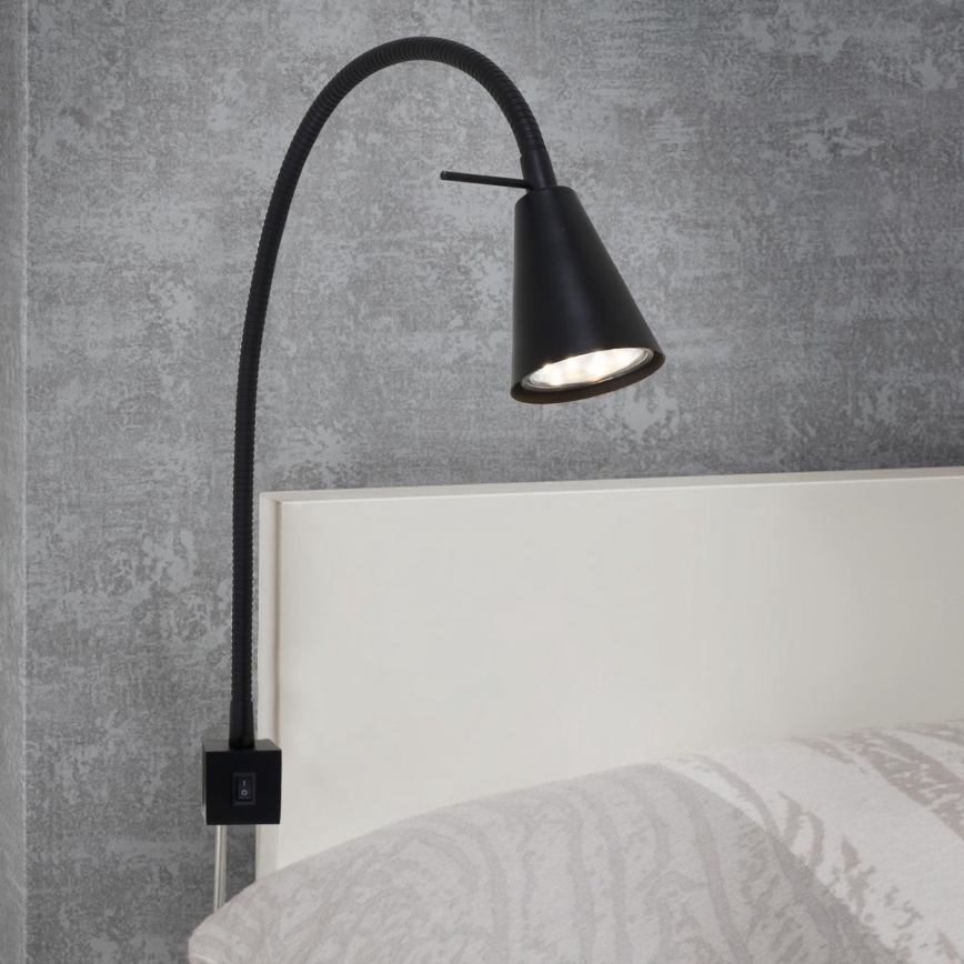 Briloner 2080-015 - LED гнучкий настінний світильник COMFORT LIGHT 1xGU10/5W/230V чорний
