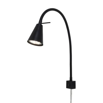 Briloner 2080-015 - LED гнучкий настінний світильник COMFORT LIGHT 1xGU10/5W/230V чорний