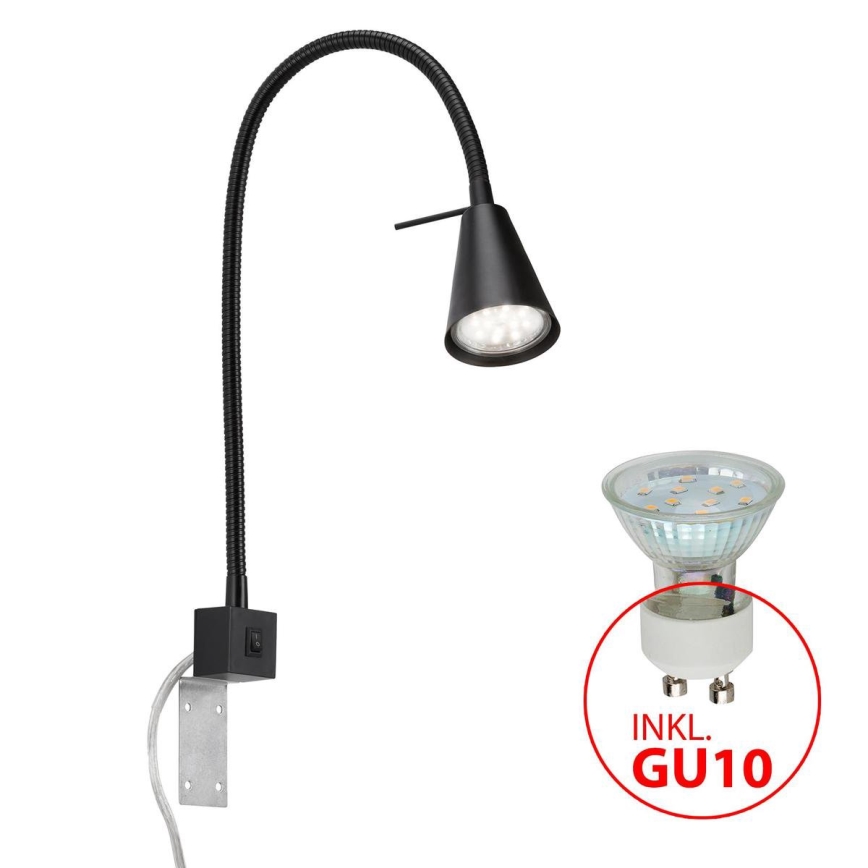 Briloner 2080-015 - Світлодіодна настінна лампа COMFORT LIGHT 1xGU10/5W/230V чорний
