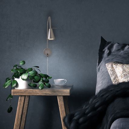 Briloner 2082-012 - Світлодіодна настінна лампа COMFORT LIGHT 1xGU10/5W/230V матовий хром