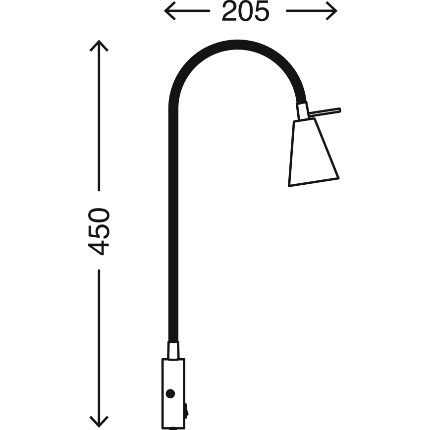 Briloner 2082-012 - Світлодіодна настінна лампа COMFORT LIGHT 1xGU10/5W/230V матовий хром