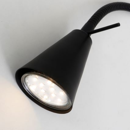 Briloner 2082-015 - LED гибкий настенный светильник COMFORT LIGHT 1xGU10/5W/230V черный