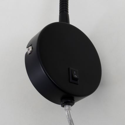 Briloner 2082-015 - LED гнучкий настінний світильник COMFORT LIGHT 1xGU10/5W/230V чорний