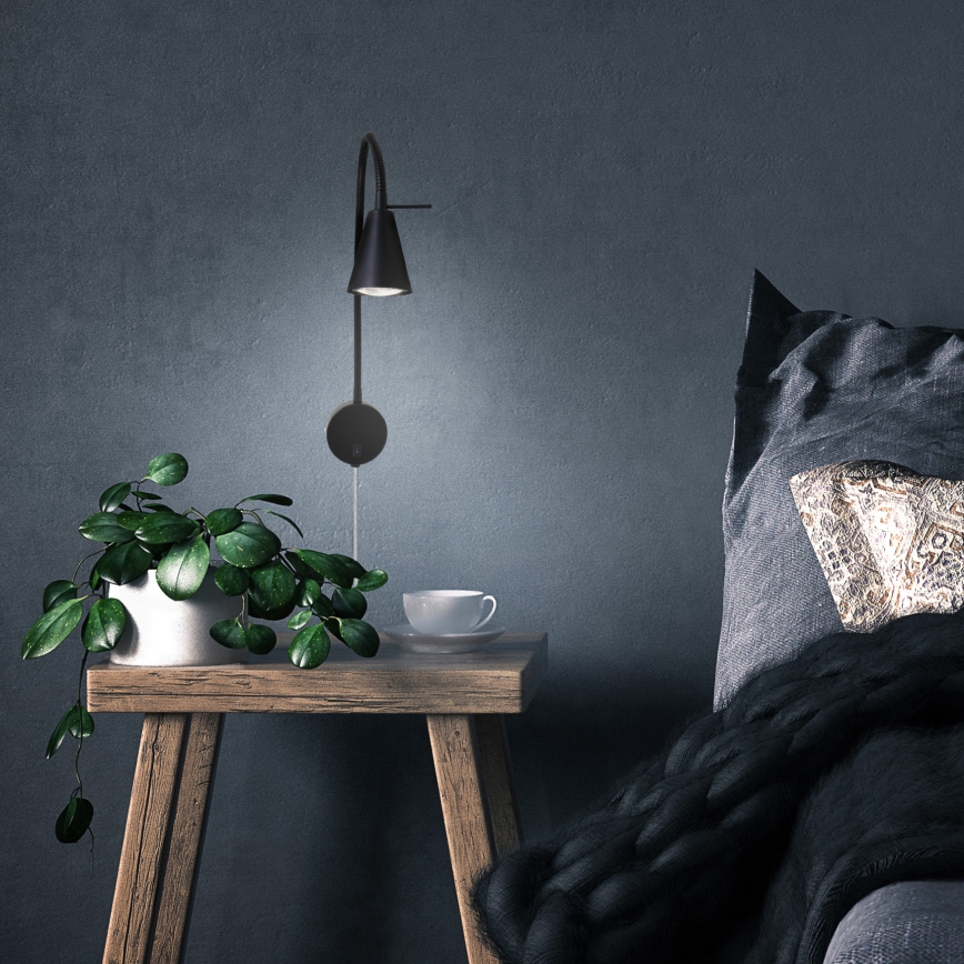 Briloner 2082-015 - Світлодіодна настінна лампа COMFORT LIGHT 1xGU10/5W/230V чорний