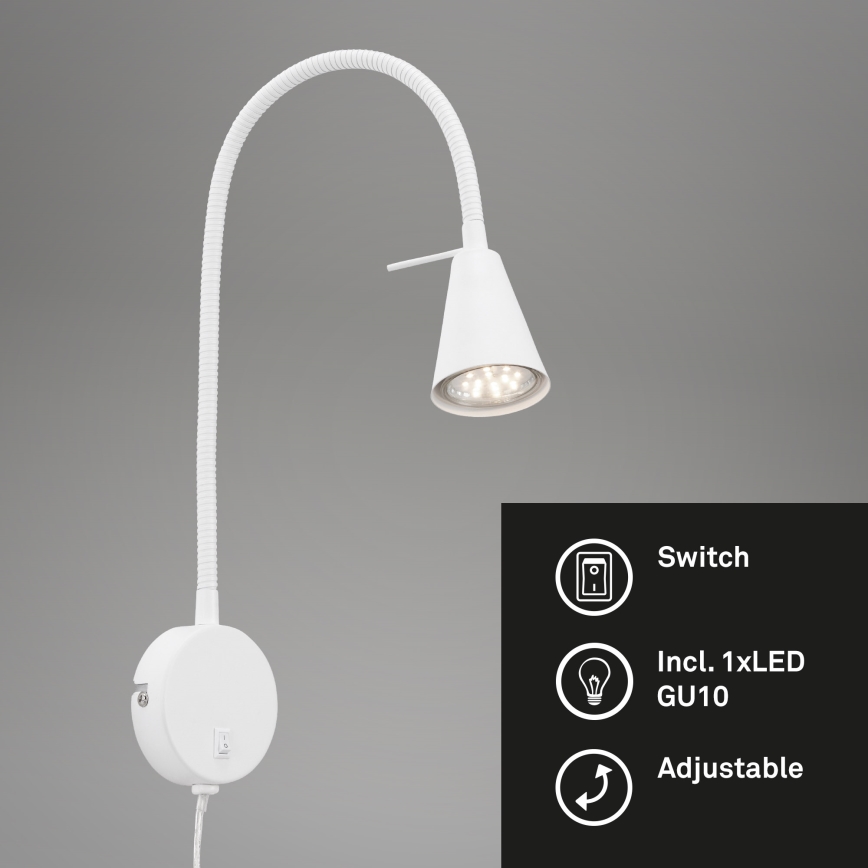 Briloner 2082-016 - Світлодіодна настінна лампа COMFORT LIGHT 1xGU10/5W/230V білий
