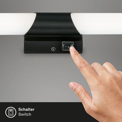 Briloner 2111-015 - LED-освещение зеркала для ванной LED/6,5 Вт/230 В 32 см черный