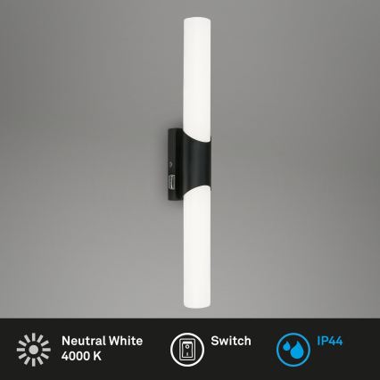 Briloner 2111-115 - Світлодіодний світильник для дзеркала у ванній LED/11 Вт/230 В IP44 47 см чорний