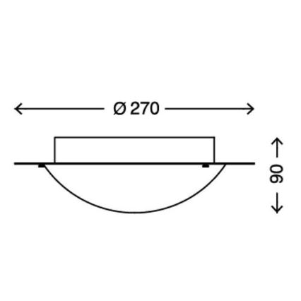 Briloner 2120-018 - Потолочный светильник для ванной комнаты SPLASH 1xE27/60W/230V IP23