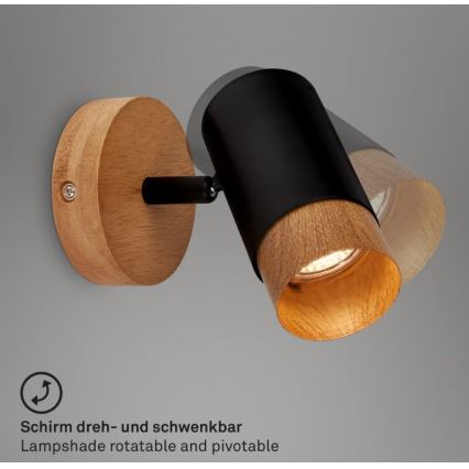 Briloner 2144015 - Настінний точковий світильник SPOT 1xGU10/9W/230V