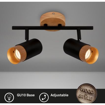 Briloner 2144025 - Точковий світильник SPOT 2xGU10/9W/230V