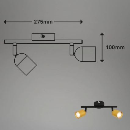 Briloner 2145-027 - Точечный светильник 2xGU10/9W/230V