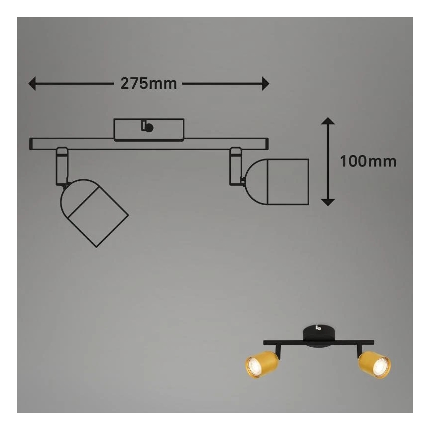 Briloner 2145-027 - Точковий світильник 2xGU10/9W/230V