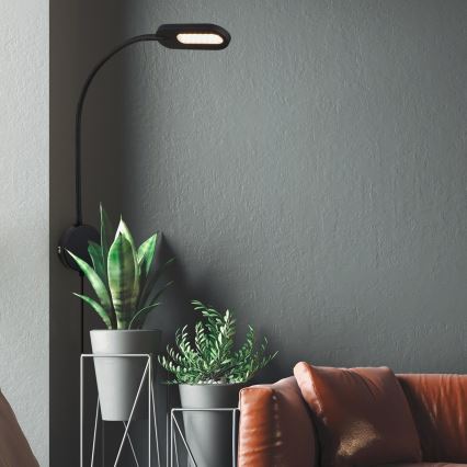 Briloner 2177015 - Светодиодная гибкая настенная лампа с регулированием яркости LED/6W/230V черный