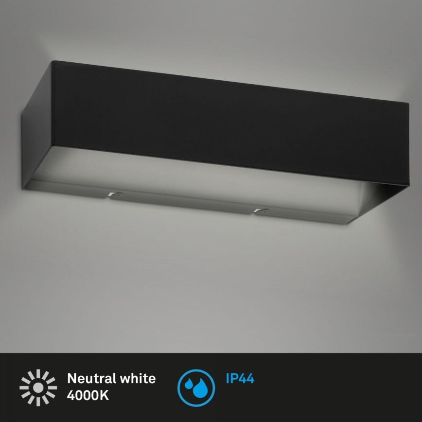 Briloner 2204-015 - Уличный светодиодный настенный светильник LED/8W/230V IP44 черный