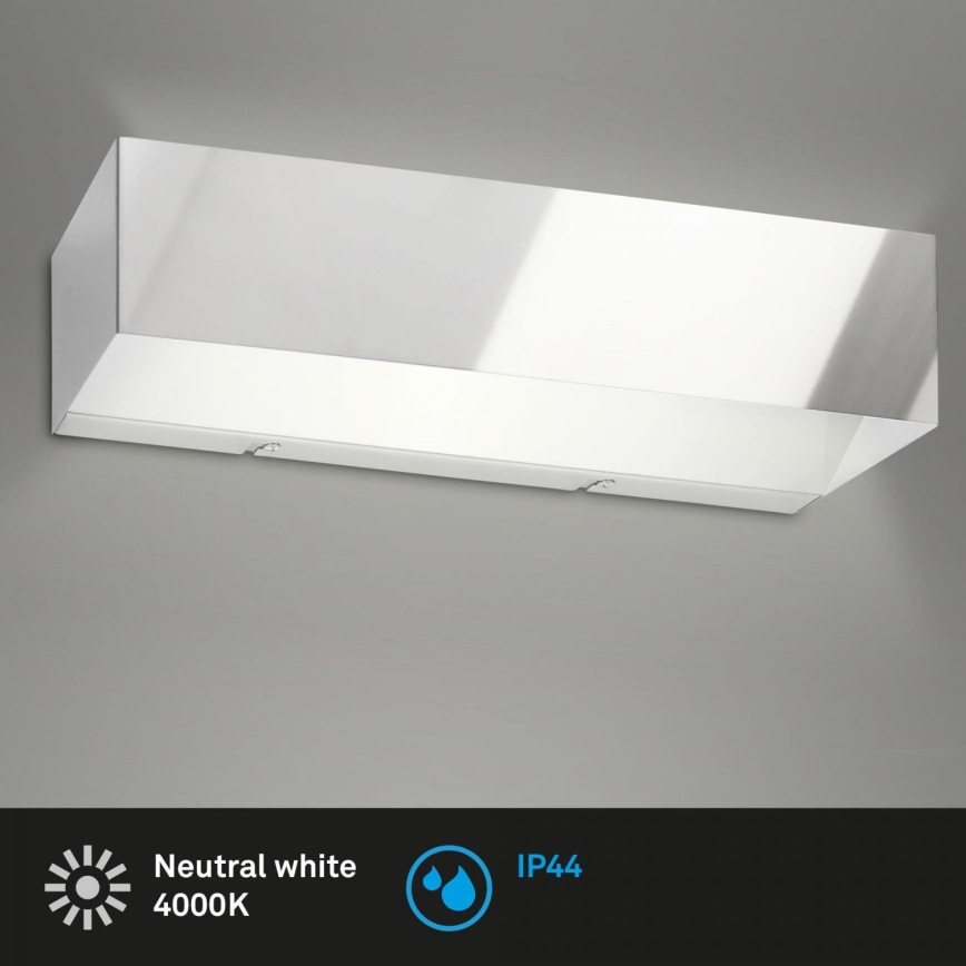 Briloner 2204-018 - Уличный светодиодный настенный светильник LED/8W/230V IP44 блестящий хром