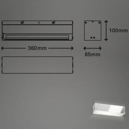 Briloner 2204-018 - Уличный светодиодный настенный светильник LED/8W/230V IP44 блестящий хром