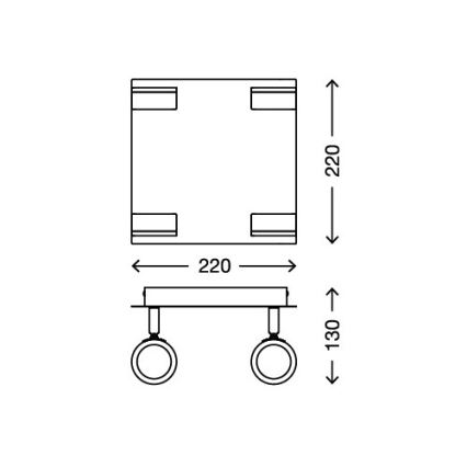 Briloner 2212-048 - Світлодіодний точковий світильник для ванної SURF 4xLED/4,5W/230V