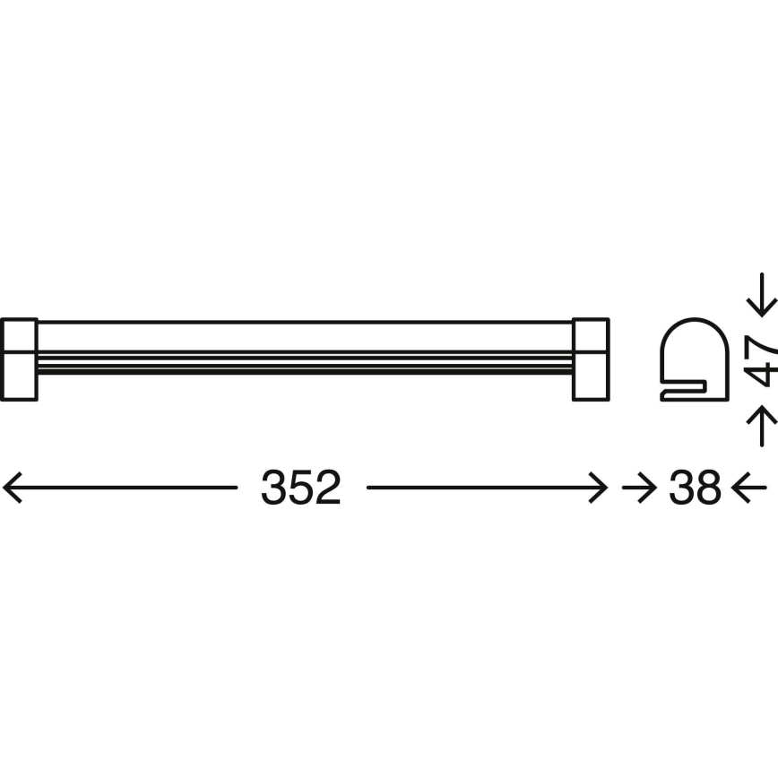 Briloner 2243-018 - LED Підсвітка для дзеркала з регулюванням яскравості для ванної кімнати COOL&COSY LED/8W/230V 2700/4000K IP44
