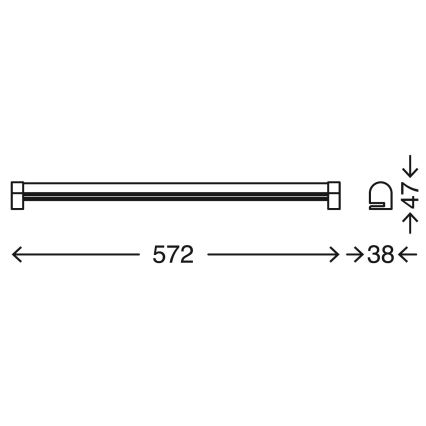 Briloner 2243-118 - LED Підсвітка для дзеркала з регулюванням яскравості для ванної кімнати COOL&COSY LED/10W/230V 2700/4000K IP44