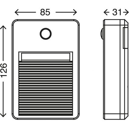 Briloner 2278-031 - Светодиодный уличный лестничный светильник с датчиком 3xLED/0,06W/3xAAA IP54