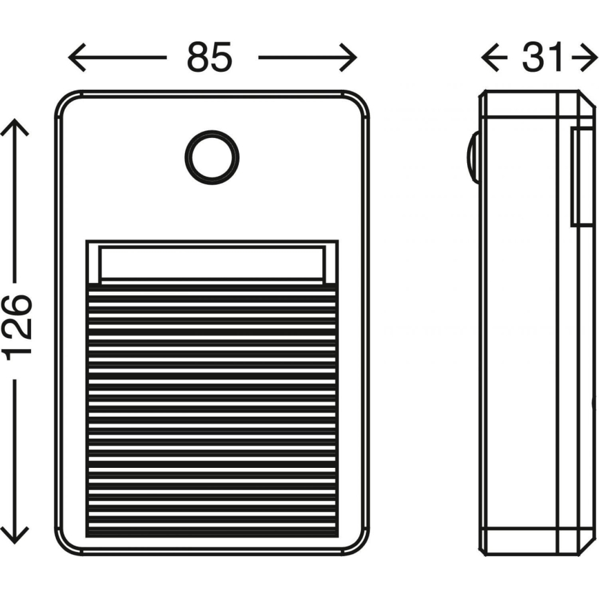 Briloner 2278-031 - Светодиодный уличный лестничный светильник с датчиком 3xLED/0,06W/3xAAA IP54