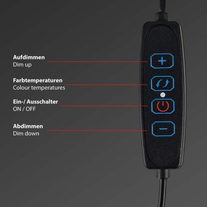 Briloner 2303-015 - Светодиодная подсветка монитора с регулированием яркости LED/3,5W/230V 2700/4000/6500K