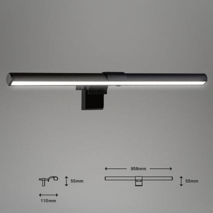 Briloner 2303-015 - Светодиодная подсветка монитора с регулированием яркости LED/3,5W/230V 2700/4000/6500K