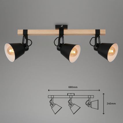 Briloner 2406-035 - Точковий світильник SPOT 3xE27/40W/230V