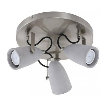 Briloner 2529-032 - Светодиодный точечный светильник THIMBLE 3xGU10/5W/230V бетон