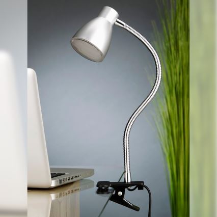 Briloner 2615-014P - Світлодіодна лампа з затискачем GRIP LED/2,5W/230V срібний